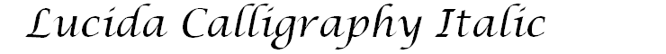 Lucida Calligraphy Italic