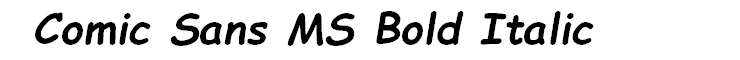 Comic Sans MS Bold Italic