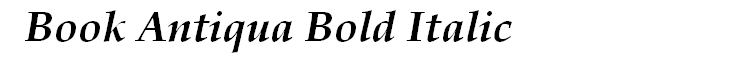 Book Antiqua Bold Italic