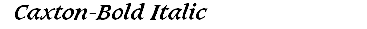 Caxton-Bold Italic