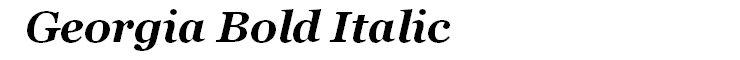Georgia Bold Italic
