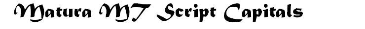 Matura MT Script Capitals