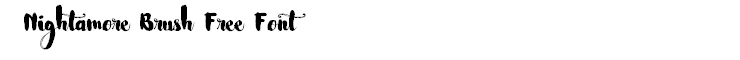 Nightamore Brush Free Font