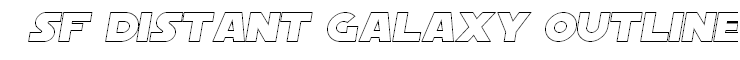 SF Distant Galaxy Outline Italic