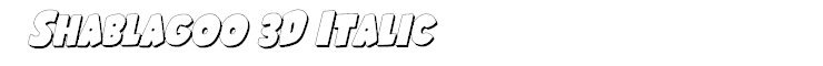 Shablagoo 3D Italic