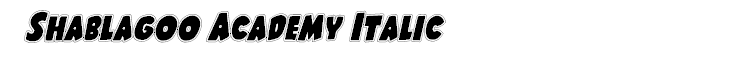 Shablagoo Academy Italic