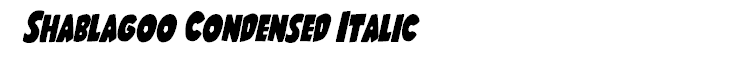 Shablagoo Condensed Italic