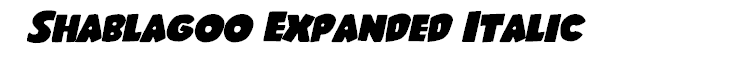 Shablagoo Expanded Italic