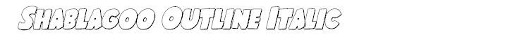 Shablagoo Outline Italic