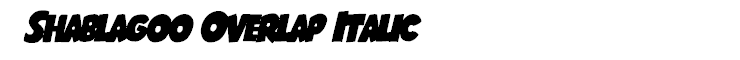 Shablagoo Overlap Italic