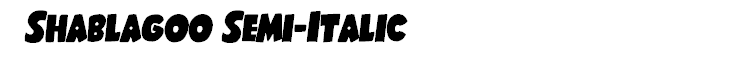 Shablagoo Semi-Italic