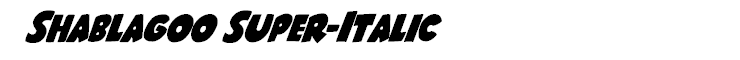 Shablagoo Super-Italic