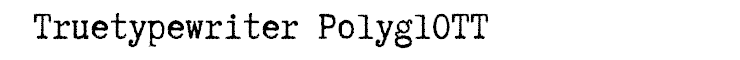 Truetypewriter PolyglOTT