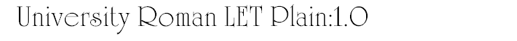University Roman LET Plain:1.0