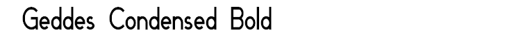 Geddes Condensed Bold