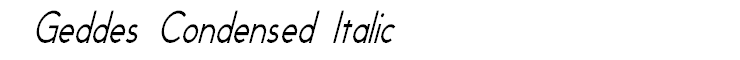 Geddes Condensed Italic