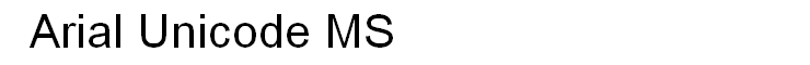 Arial Unicode MS