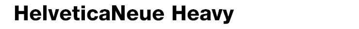HelveticaNeue Heavy