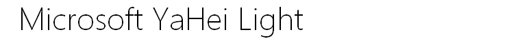 Microsoft YaHei Light