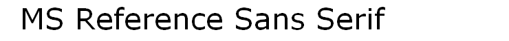 MS Reference Sans Serif