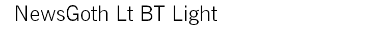 NewsGoth Lt BT Light