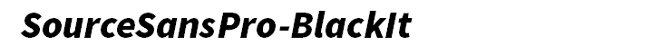 SourceSansPro-BlackIt