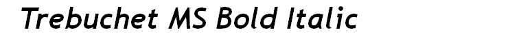 Trebuchet MS Bold Italic