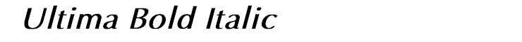 Ultima Bold Italic