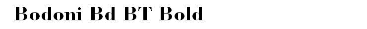 Bodoni Bd BT Bold