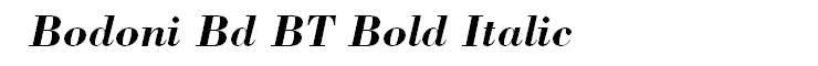 Bodoni Bd BT Bold Italic