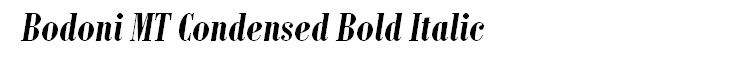 Bodoni MT Condensed Bold Italic