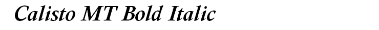 Calisto MT Bold Italic