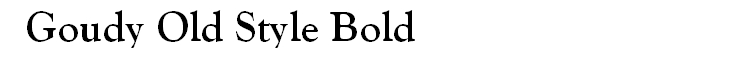 Goudy Old Style Bold