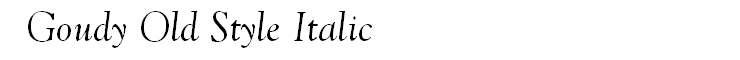 Goudy Old Style Italic