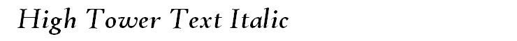 High Tower Text Italic
