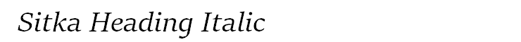 Sitka Heading Italic