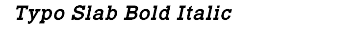Typo Slab Bold Italic