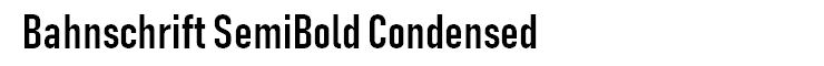 Bahnschrift SemiBold Condensed