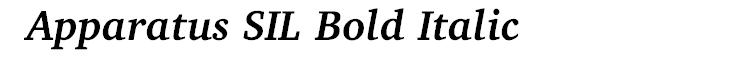 Apparatus SIL Bold Italic