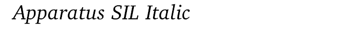 Apparatus SIL Italic